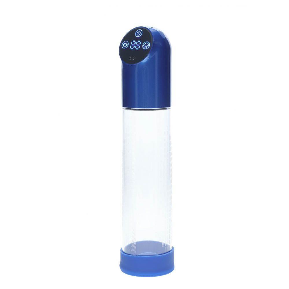 Pumped Automatic Waterproof Penis Pump Metal and Clear Design - 20cm Secondary image
