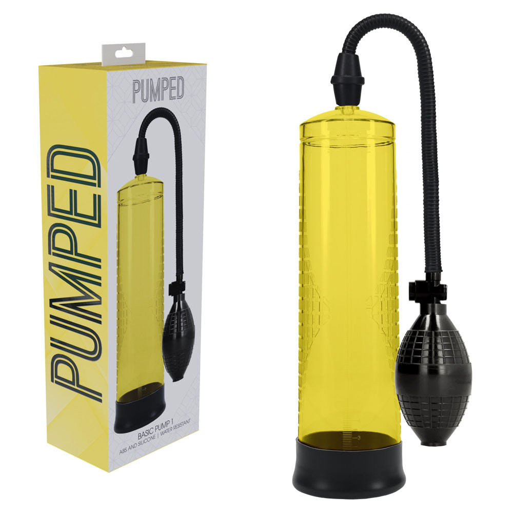 Pumped Basic Pump 1 Yellow Penis Pump - 20cm x 6cm > Pumps > Penis Pumps