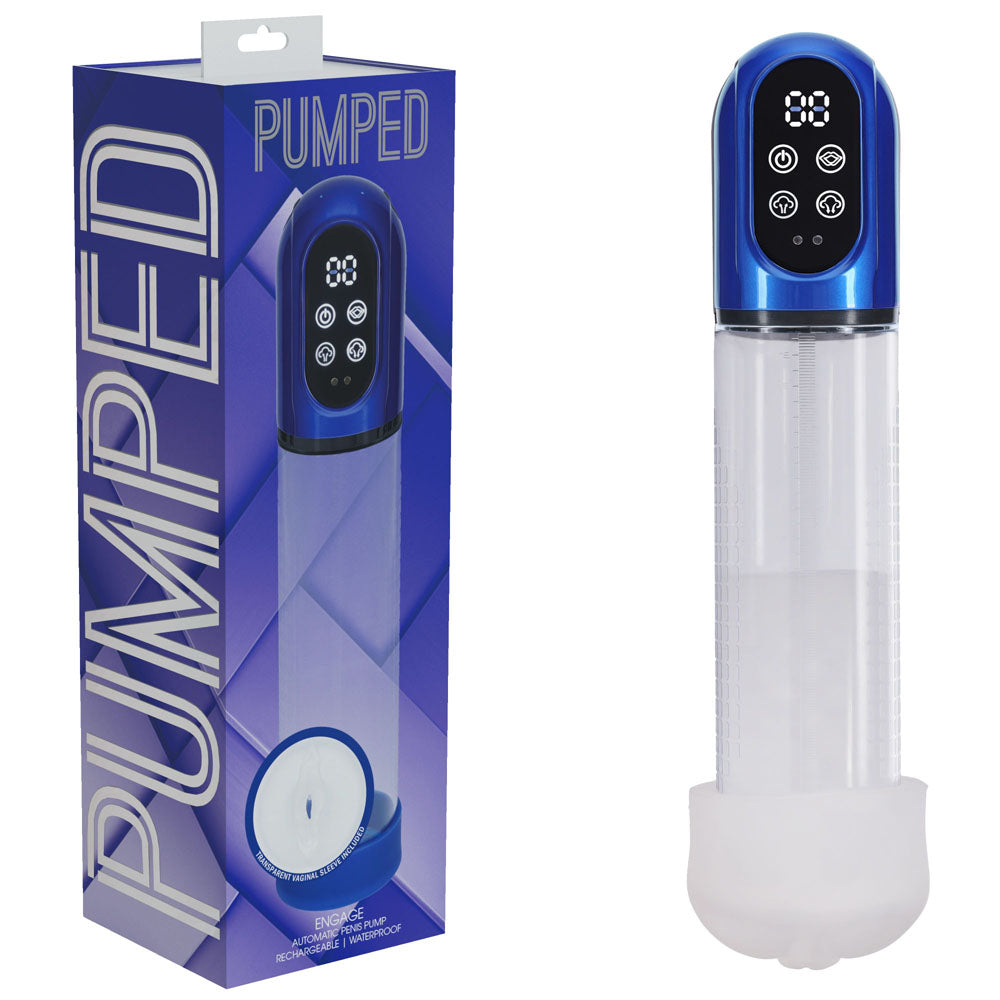 Pumped Engage Automatic Penis Pump Metallic 21cm Insertable > Pumps > Penis Pumps Electric Main image