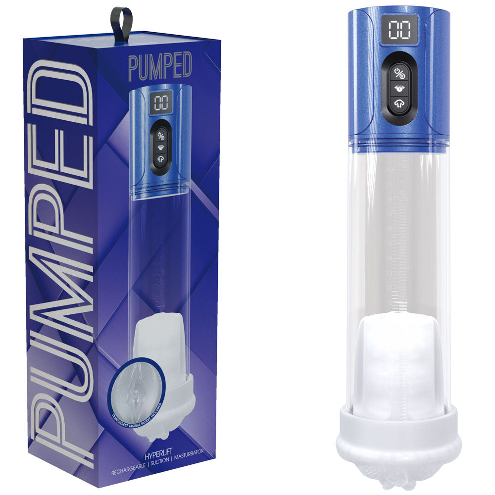 Pumped Hyperlift Metallic Clear Auto Pump - 20cm > Pumps > Penis Pumps Electric