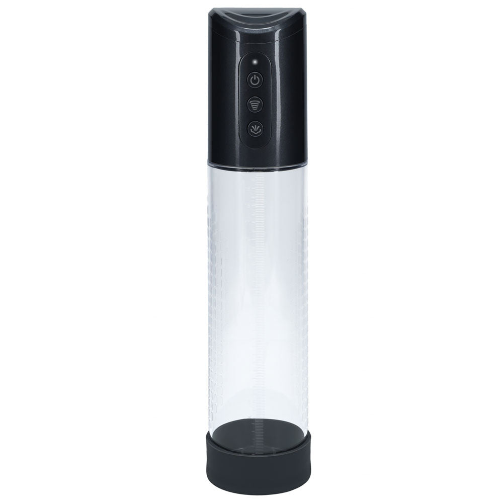 Pumped Hyperpump  20cm Automatic Penis Pump Gunmetal Grey with Silicone Insertion Sleeve Secondary image