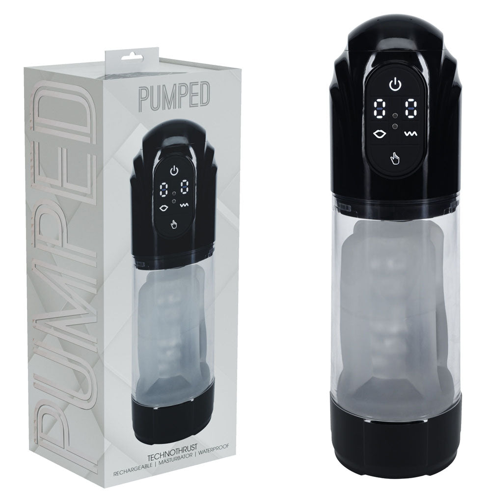 Pumped Technothrust Auto Masturbator Clear Intimacy Device > Sex Toys For Men > Masturbators > Vibrating Main image