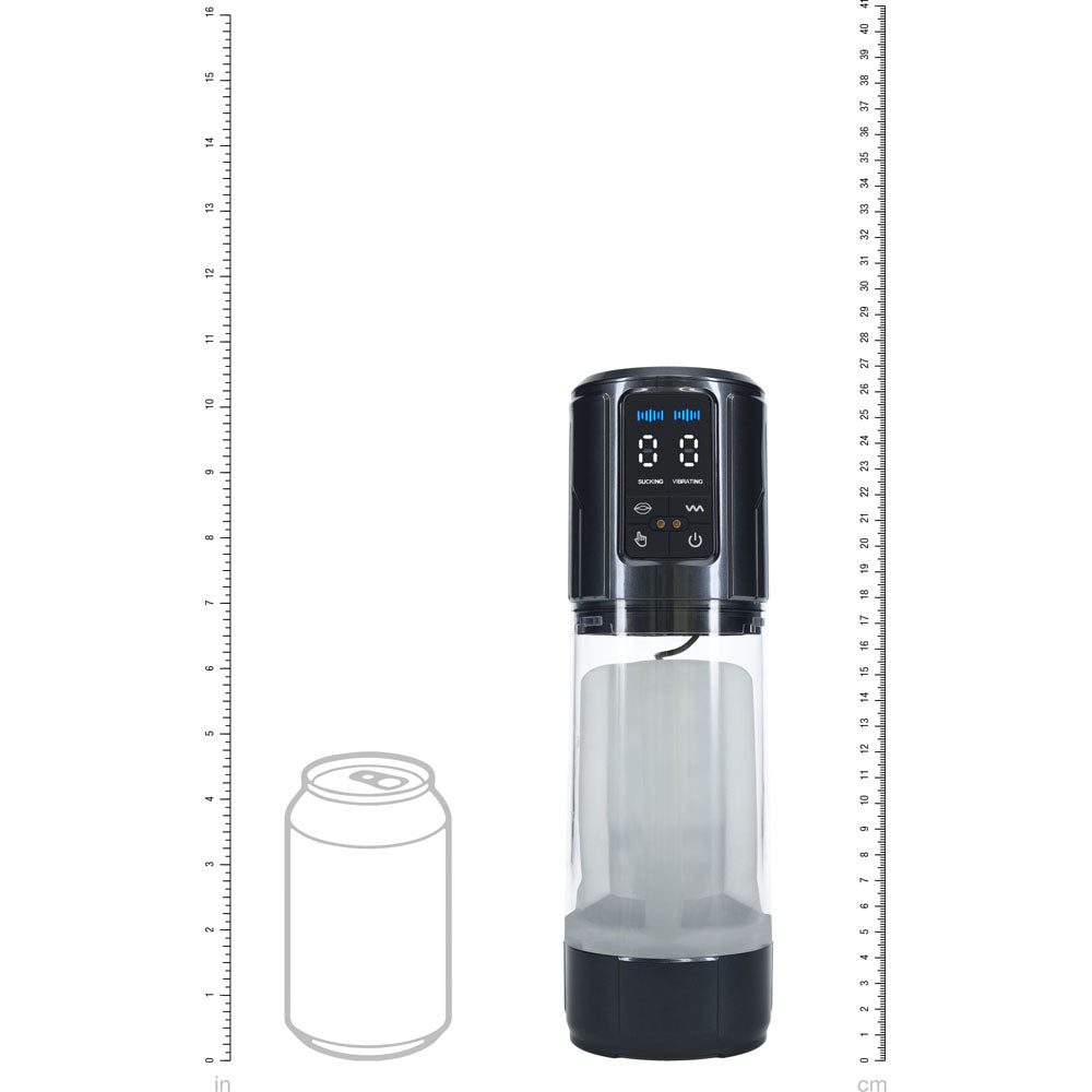 Pumped Ultralift Automatic Masturbator Gunmetal Grey Clear Intimacy Product > Sex Toys For Men > Masturbators > Vibrating