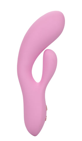 Contour Zoie Pink Flexible Dual Massager with 10 Vibration Functions and Silicone Design > Vibrators > Ladies > Rabbit