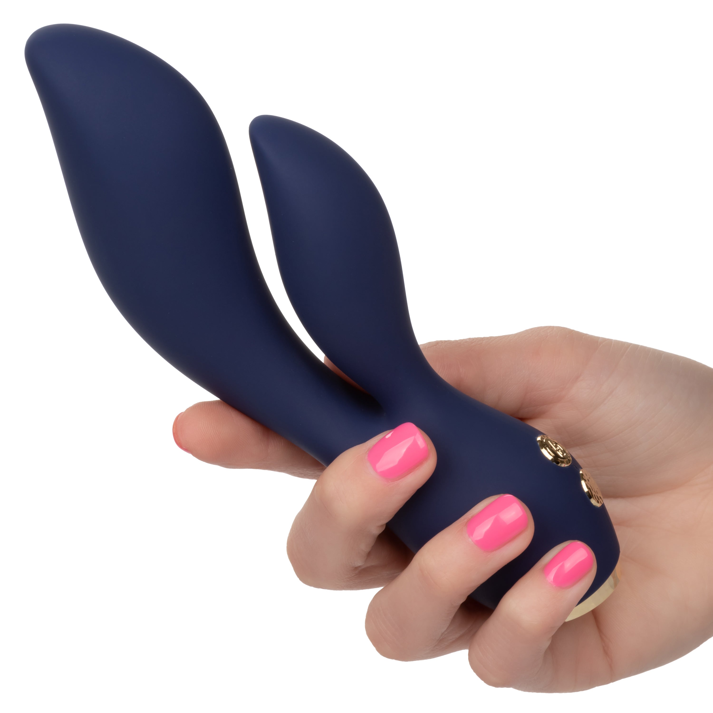 Chic Lilac Silicone Dual Motor Vibrator with Gold Accents – 10 Vibration Speeds, Rechargeable, Waterproof, Flexible Design > Vibrators > Ladies > Rabbit