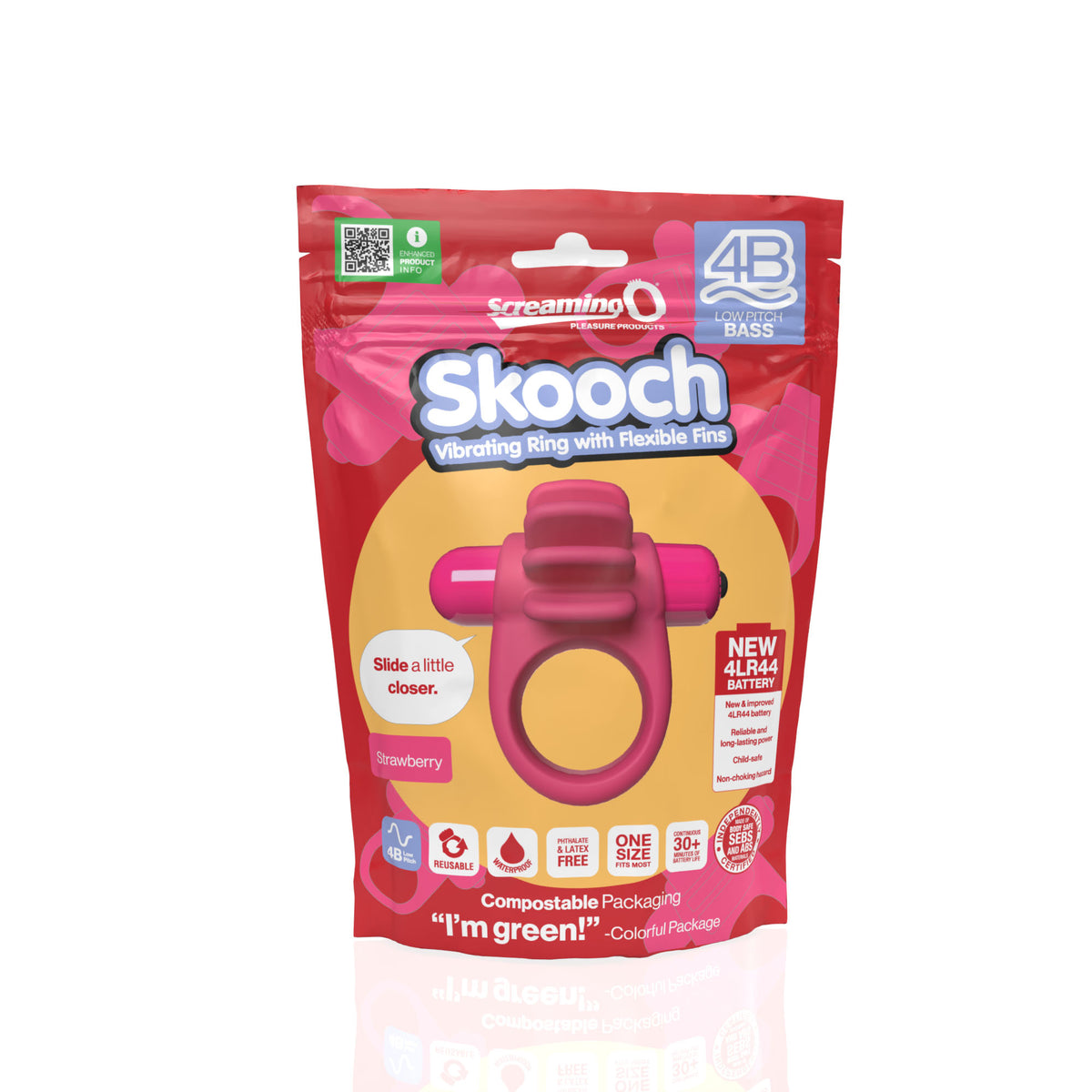 Skooch 4B Low Pitch Bass (Kiwi | Strawberry) > Sex Toys > Couples Toys