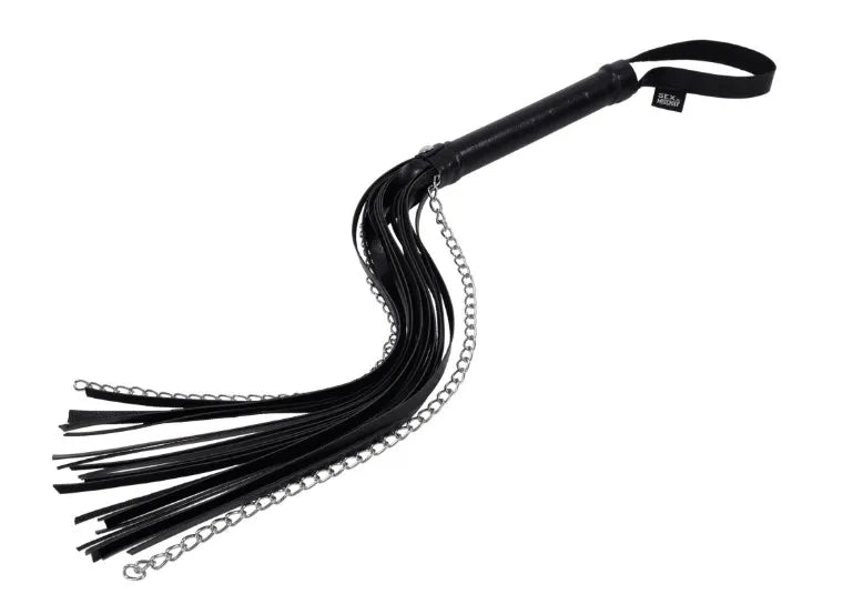 Shadow Chain Flogger – Faux Leather and Chain Impact Toy > Bondage Gear > Whips & Floggers
