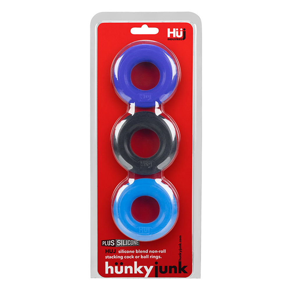 Huj3 C Ring 3 Pack by Hunkyjunk Multi > Cock Ring > Sets