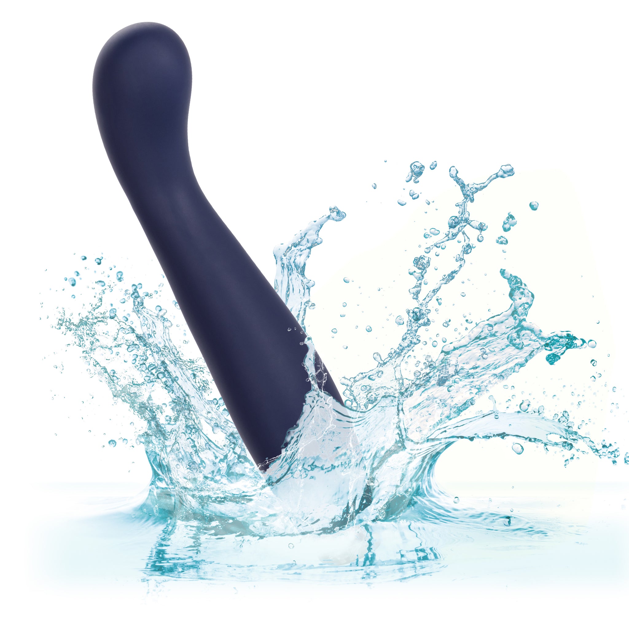 Chic Peony Flexible G-Wand Vibrator with Dual Motors, 10 Speeds, Navy Blue Silicone and Gold Accents > Sex Toys For Ladies > G-Spot Vibrators