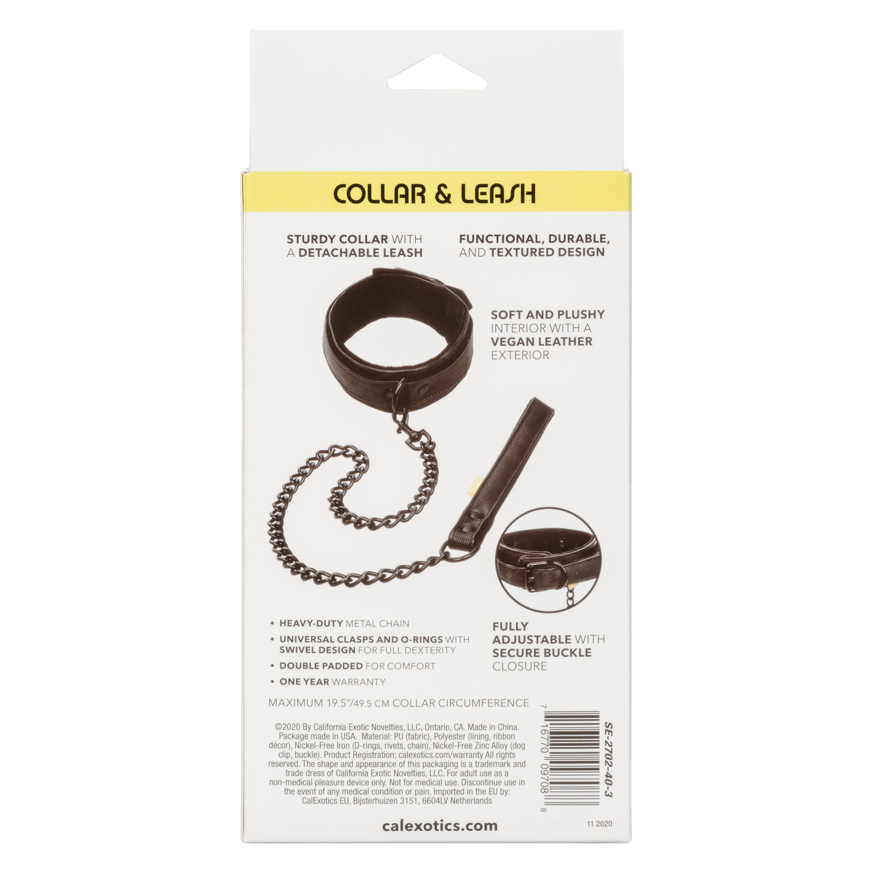 Boundless Collar and Leash Set – Adjustable Bondage Accessories > Bondage Gear > Collars & Leashes