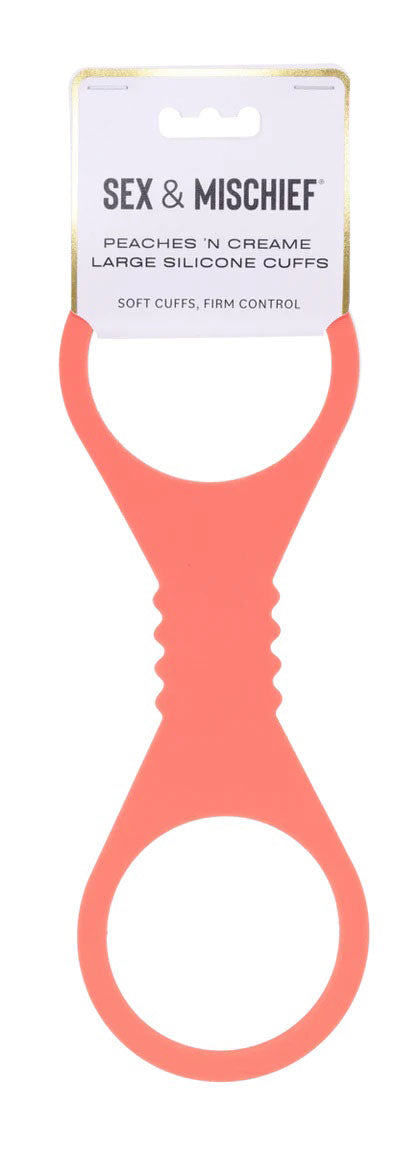 Peaches N Creame Silicone Cuffs (Orange) – Lightweight Restraints 11" Peach > Bondage Gear > Restraints Main image