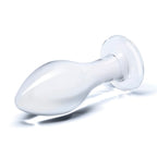 Glas 4 Inch Classic Clear Glass Butt Plug with Flared Base Clear > Glass > Toys