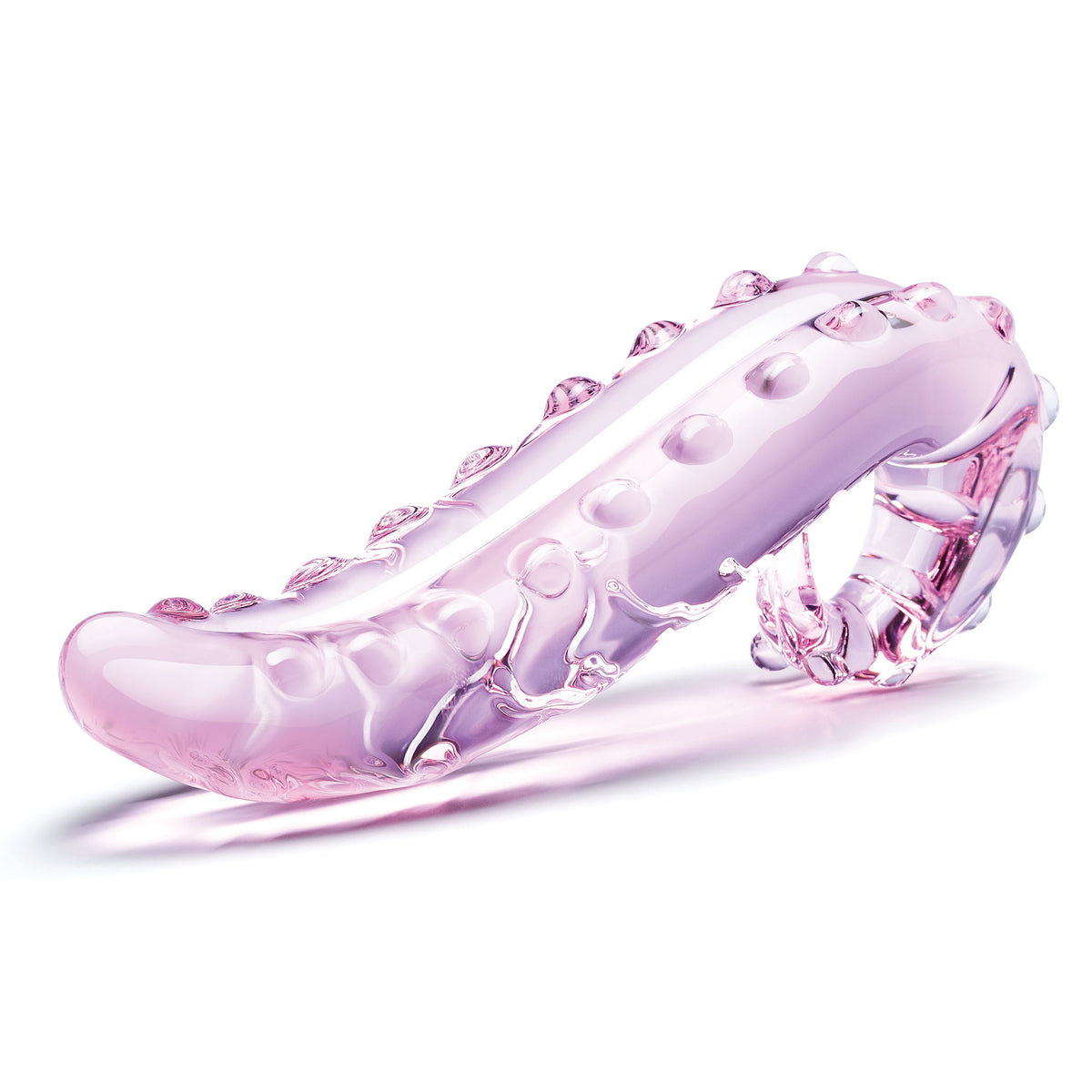 Glas Lick It 6 Inch Textured Glass Dildo > Glass > Dildos