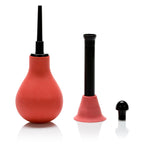 CalExotics Vulcanite Anal Douche Red Rubber Bulb with Two Attachments 7.5 Fl Oz 220 ml > Essentials > Feminine Care