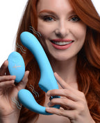 Mighty Rider 10X 8.4 Inch Strapless Strap-On Blue with Remote Control > Dildos > Strapless Strap Ons