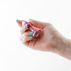 Rear Assets Round Gem Metal Butt Plug – Anal Plug with Jewel Base (Small, Medium) > Anal Range > Jewel Butt Plugs