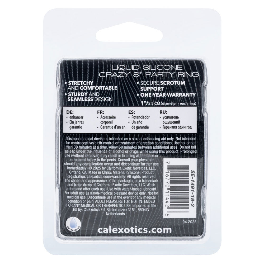Alpha™ Liquid Silicone Crazy 8® Party Ring Default Title COCK RINGS