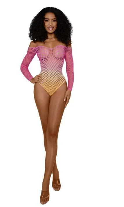 Ombre Net Bodystocking – Stretch Mesh Lingerie Multi One Size > Clothes > Bodies and Playsuits Main image