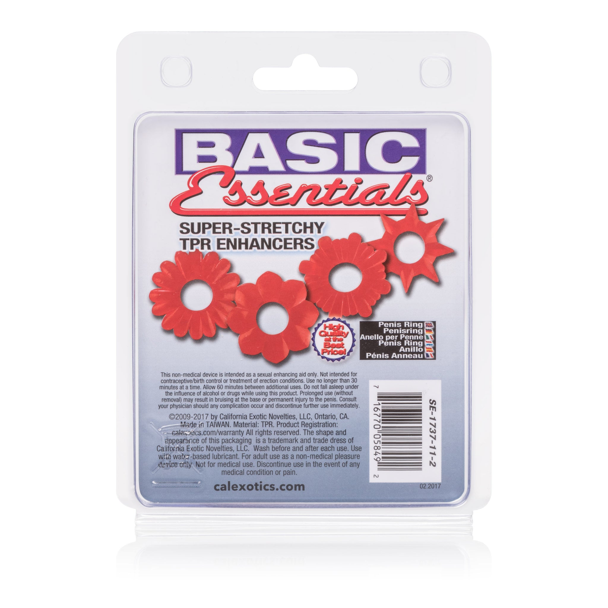 Basic Essentials Super Stretchy TPR Enhancer Sleeves – Set of Four Sleeve Enhancers > Cock Ring > Sets