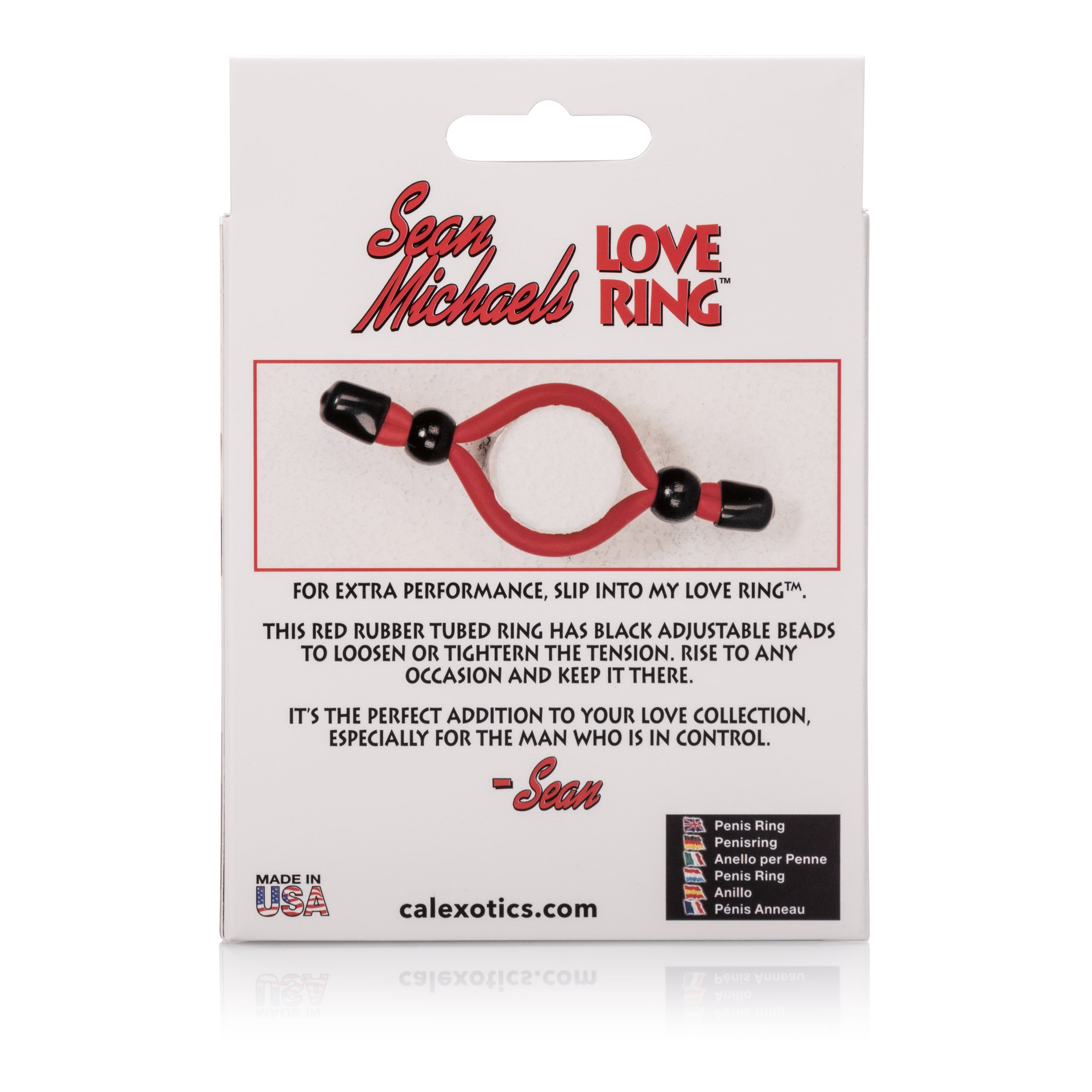Sean Michaels Adjustable Love Ring Silicone Enhancer COCK RINGS