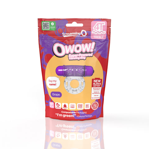 Owow 4T High Pitch Treble (Grape) > Cock Ring > Vibrating