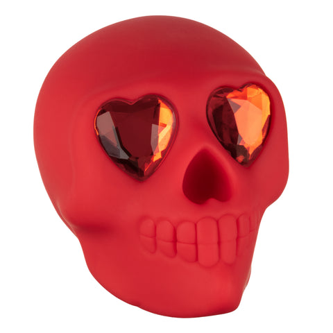 Naughty Bits Bone Head Handheld Massager Red Silicone with 10 Vibration Functions Waterproof Rechargeable > Vibrators > Standard Vibrators