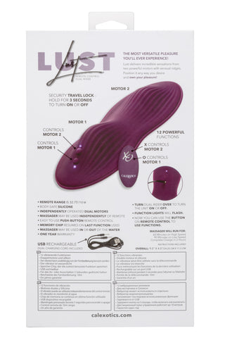 CalExotics Lust Remote Control Dual Rider (Purple) – Waterproof Silicone Massager with Dual Motors Purple > Sex Toys > Couples Toys
