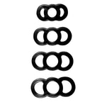 LuvPump ComFit Silicone Ring Set – Stretchy Durable Body-Safe Silicone Rings for Men Black > Cock Ring > Sets