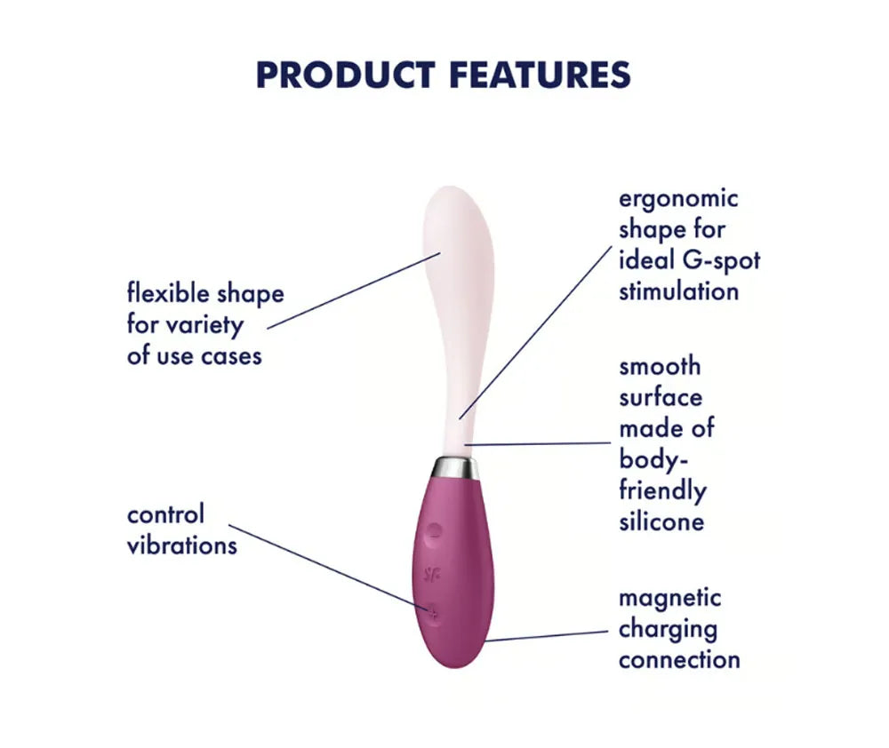 Satisfyer G-Spot Flex 3 Red Flexible Silicone Vibrator with 12 Vibration Modes and Dual Motors > Sex Toys For Ladies > G-Spot Vibrators