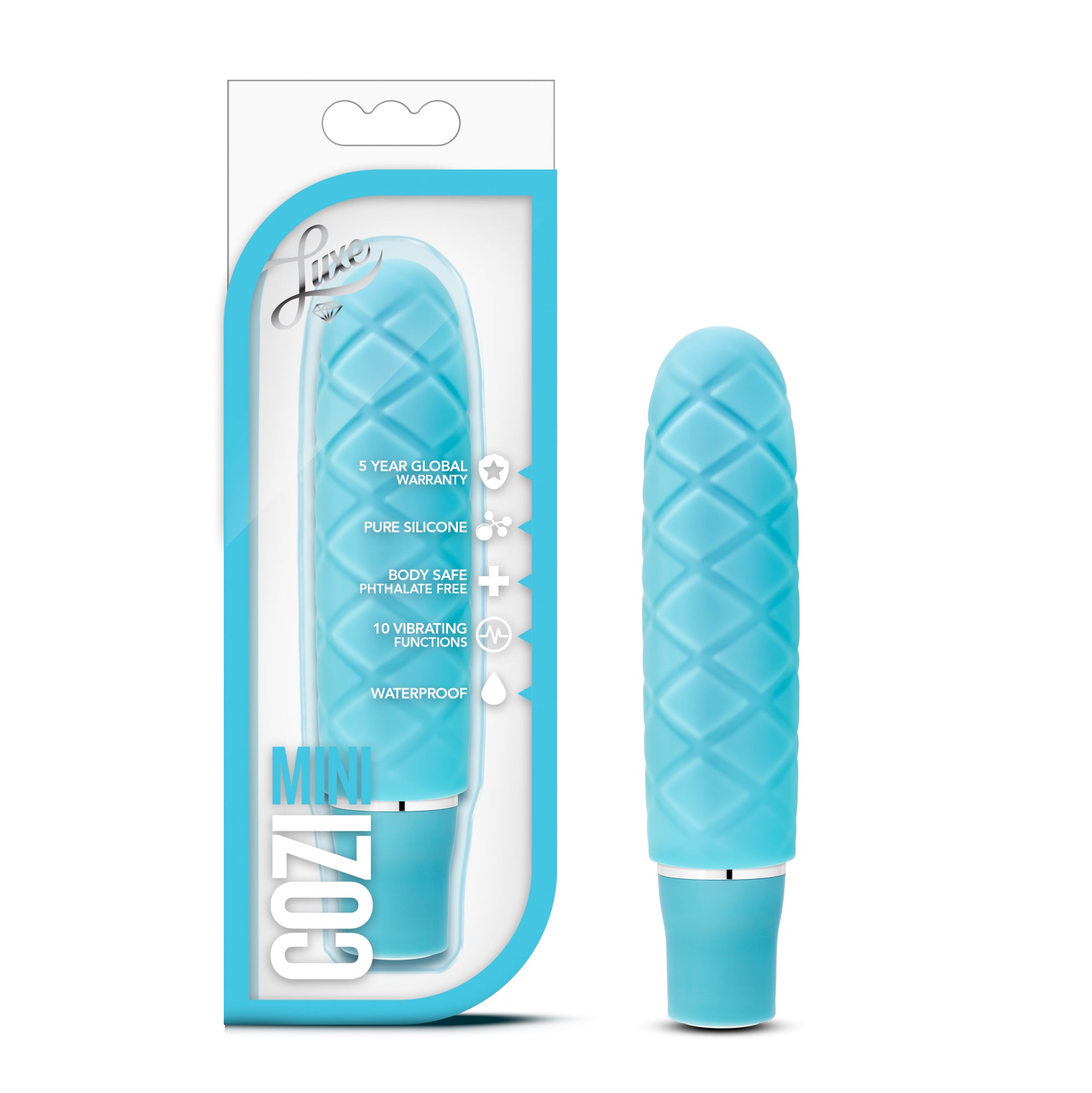 Luxe Cozi Mini Aqua Travel Size Vibrator with 10 Modes