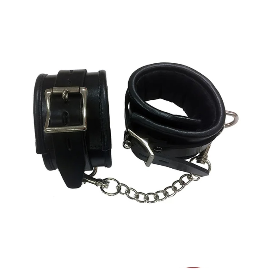 Rouge Leather Ankle Cuffs in Black Default Title > Bondage Gear > Restraints Main image