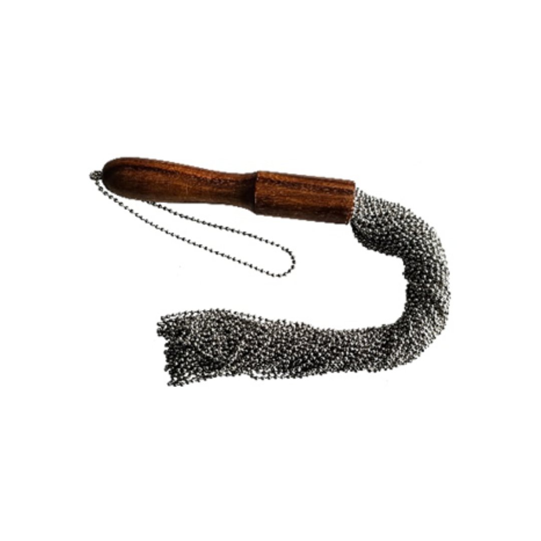 Rouge Beaded Metal Flogger in Silver Secondary image