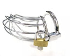 Rouge Chastity Cock Cage – Stainless Steel 115mm Length with Padlock Default Title > Bondage Gear > Male Chastity