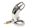 Rouge Stainless Steel Cock Cage with Padlock Default Title > Bondage Gear > Male Chastity