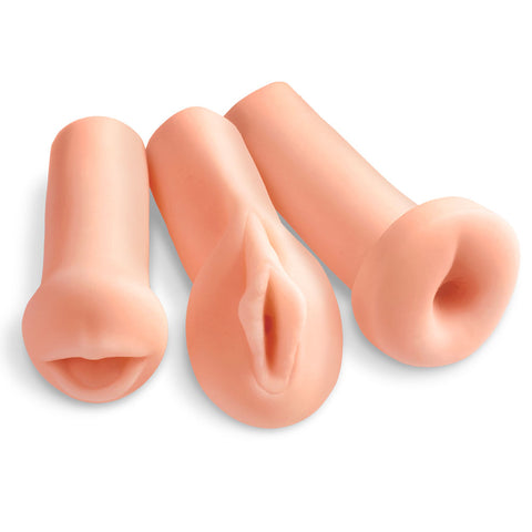 Pipedream Extreme Toyz All 3 Holes Masturbators Beige Kits