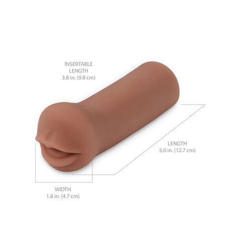 Pipedream Extreme Toyz Coed Cocksucker Brown Mouth Stroker Strokers - Manual
