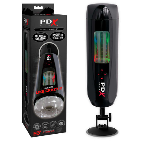 Pipedream Extreme Toys Elite Ultimate Milker 2 Rechargeable Masturbator Black Strokers - Auto