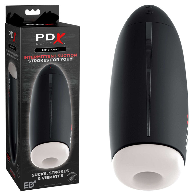 Pipedream Extreme Toys Elite Fap-O-Matic USB Rechargeable Masturbator White Strokers - Auto