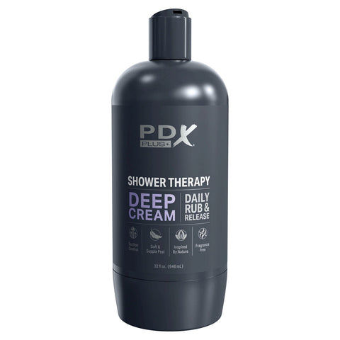 Pdx Plus Shower Therapy Deep Cream Discreet Stroker > Sex Toys For Men > Masturbators > Vibrating