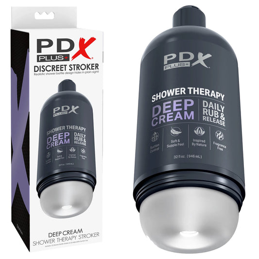 PDX Plus Shower Therapy - Deep Cream - Discreet Stroker