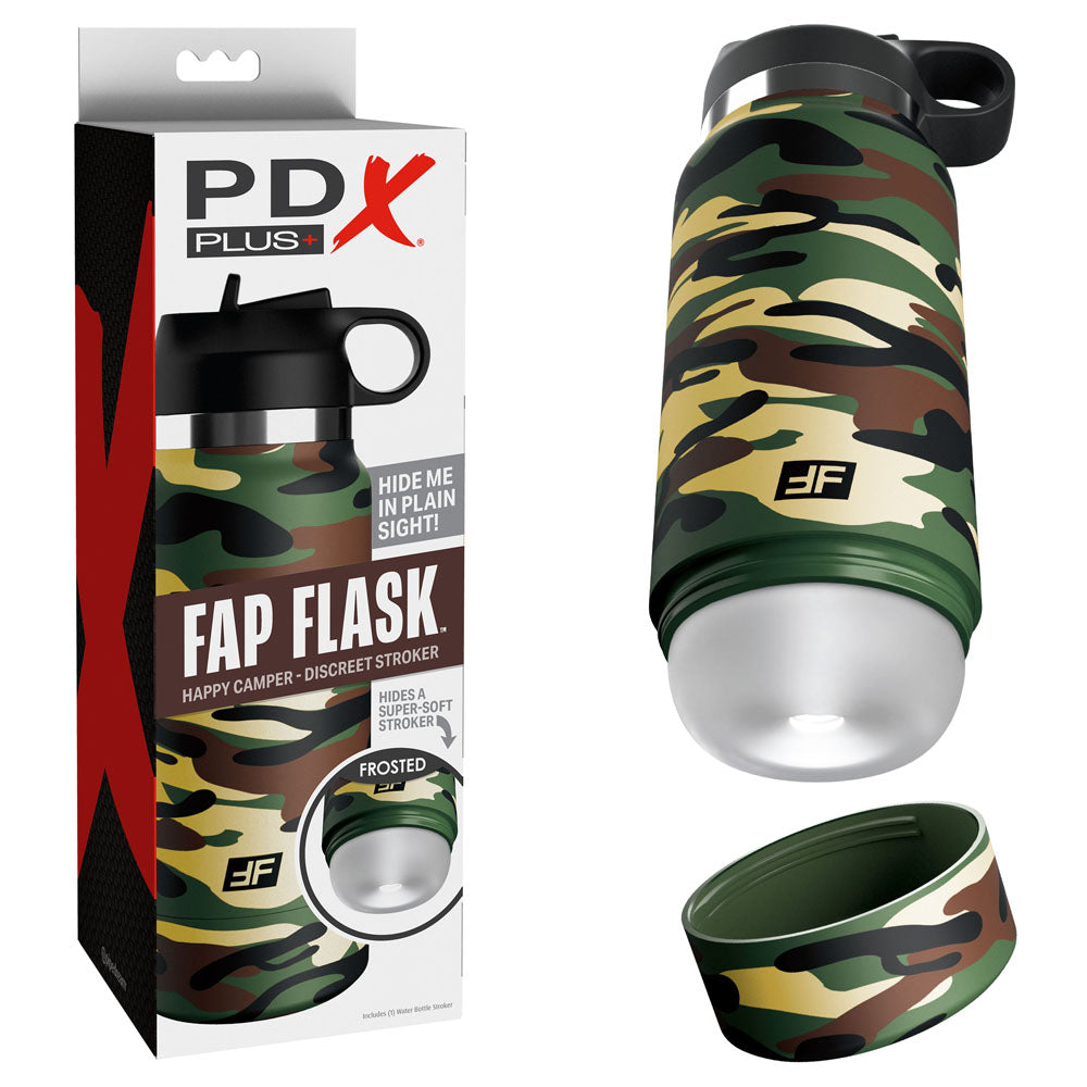 PDX Plus Fap Flask - Happy Camper Discreet Stroker