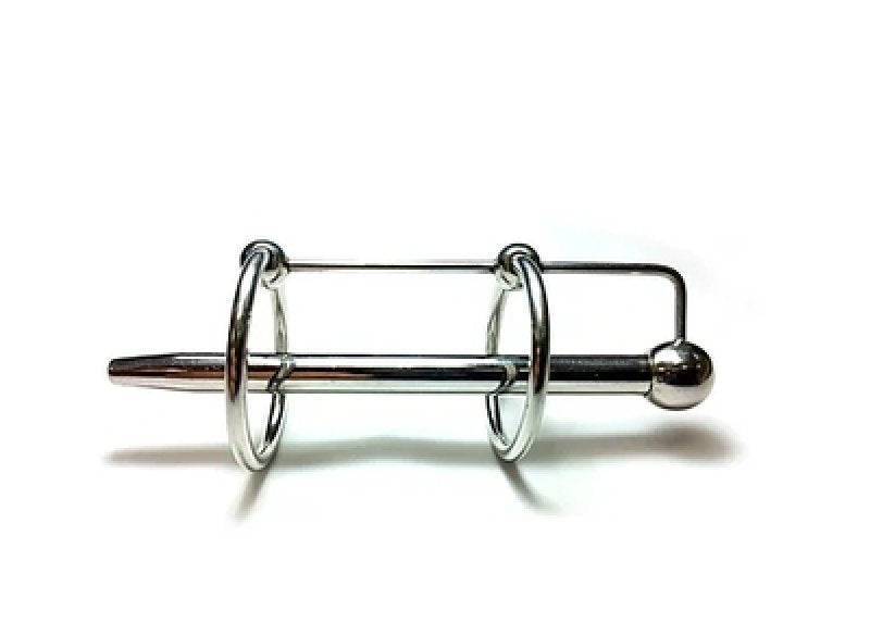 Rouge Stainless Steel Double Ring Sperm Stopper 9cm Length Ring Toy Default Title > Sex Toys For Men > Sounding Rods