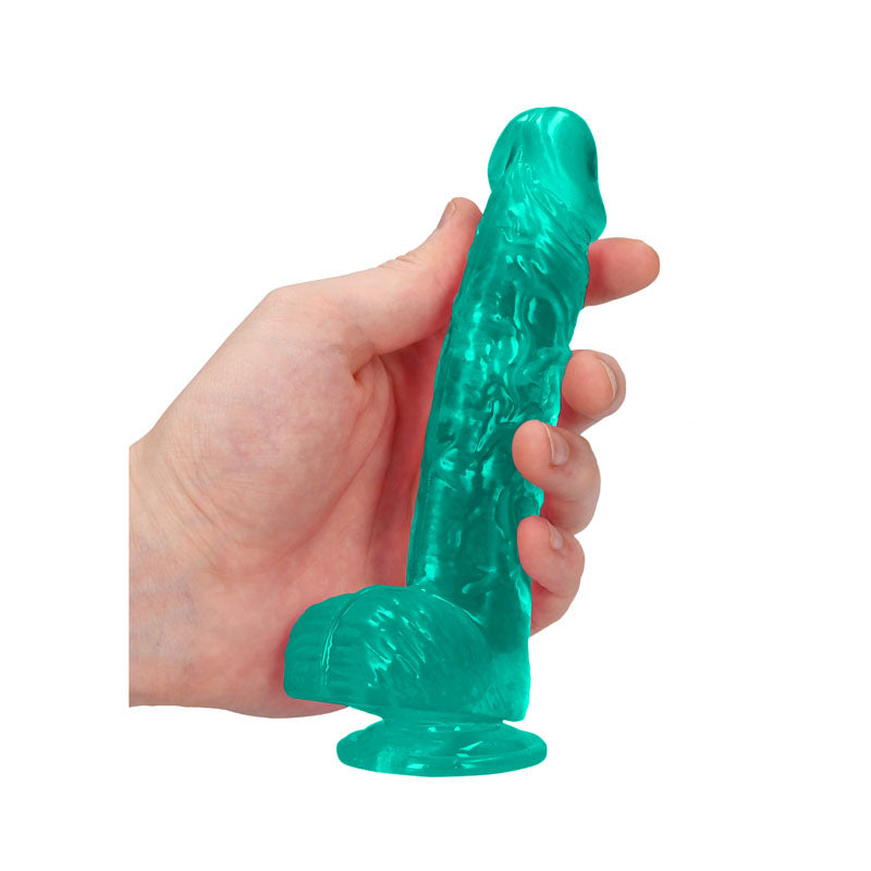 Realrock Crystal Clear 6 Inch Realistic Dildo with Balls – Suction Cup Dildo Secondary image