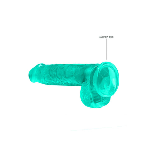 REALROCK Crystal Clear Turquoise – Realistic Suction Dildo DONGS