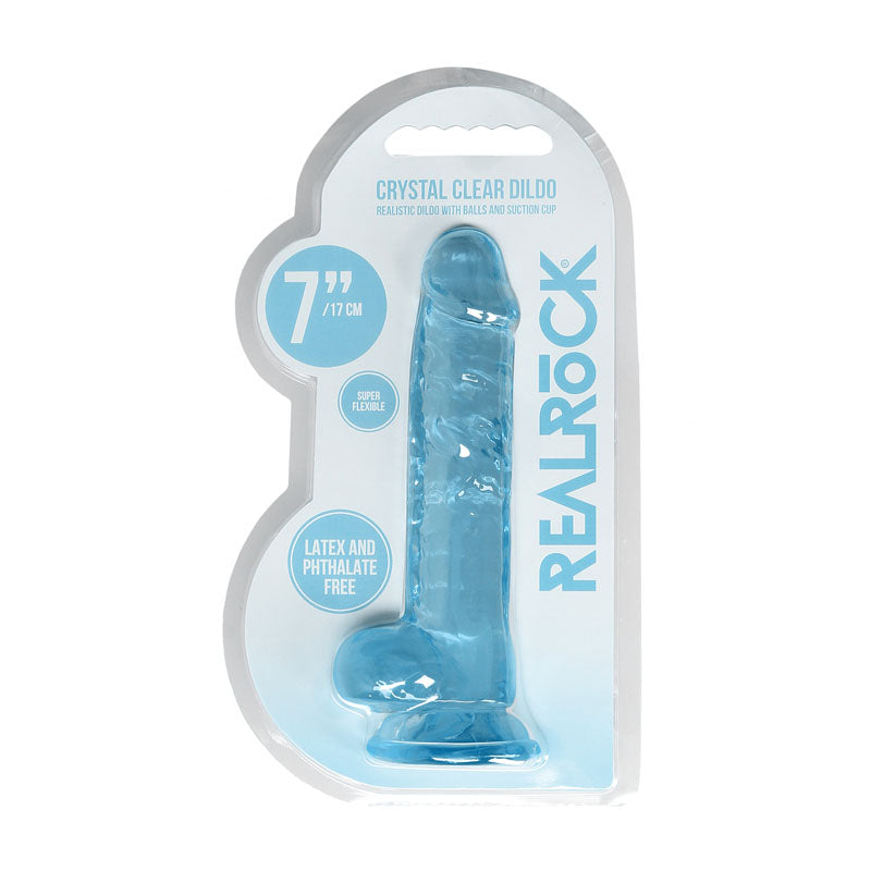 REALROCK Crystal Clear 7 Inch Realistic Dildo With Balls > Dildos > Realistic Dildos