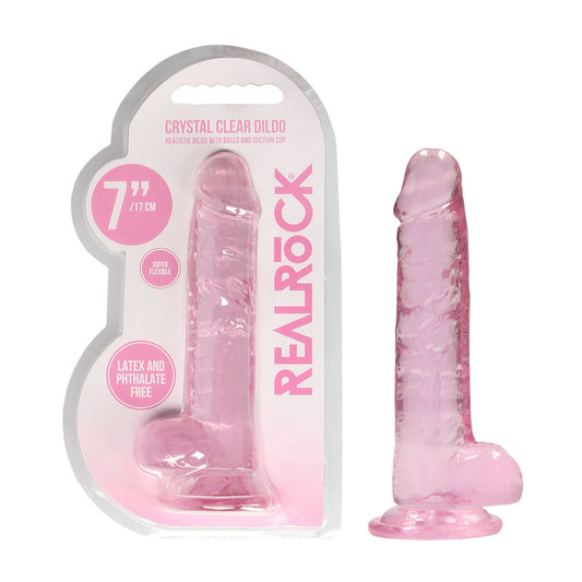 REALROCK 7'' Realistic Dildo With Balls - 17.8 cm Dong Pink DONGS