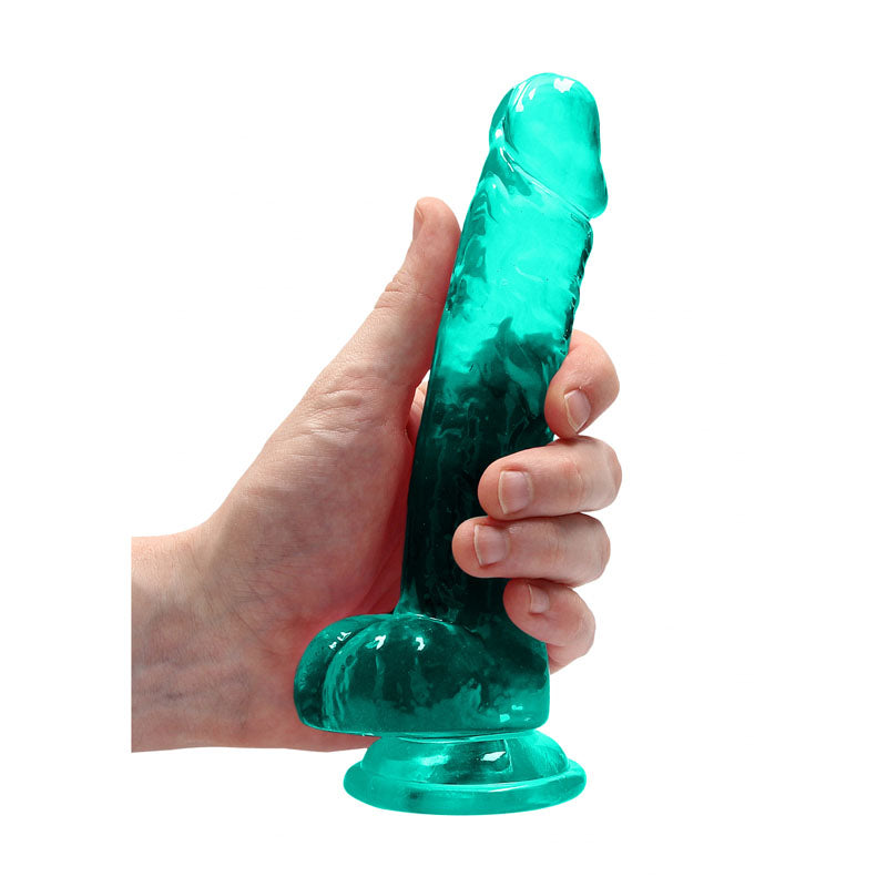 REALROCK Crystal Clear 7 Inch Realistic Dildo with Balls – Body-Safe Dildo > Dildos > Realistic Dildos