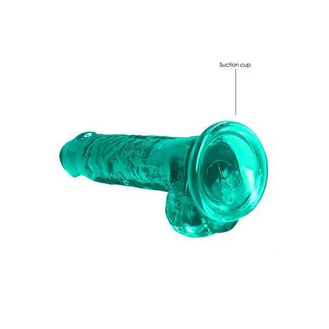 Realrock 7 Inch Realistic Dildo With Balls Turquoise 17.8 Cm Dong DONGS