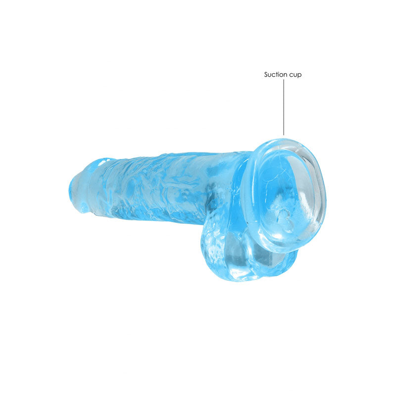 REALROCK 8'' Realistic Dildo With Balls - 20.3 cm Dong in Blue > Dildos > Realistic Dildos