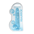 REALROCK 8'' Realistic Dildo With Balls - 20.3 cm Dong in Blue > Dildos > Realistic Dildos